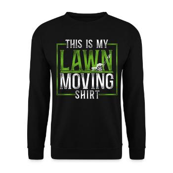 Lawn Mower Mowing Dad Father - Unisex Sweatshirt - black - Front - Alina (178cm) & Michal (187cm)