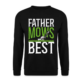 Lawn Mower Mowing Dad Father - Unisex Pullover - Schwarz - Vorne - Alina (178cm) & Michal (187cm)
