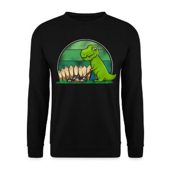 Lawn Mower Mowing Dad Father - Unisex Pullover - Schwarz - Vorne - Alina (178cm) & Michal (187cm)