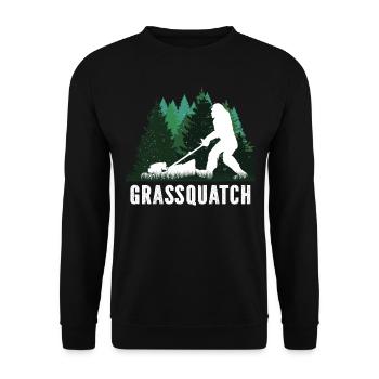 Lawn Mower Mowing Dad Landscaper - Unisex Pullover - Schwarz - Vorne - Alina (178cm) & Michal (187cm)