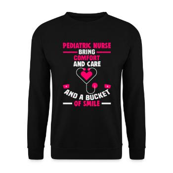 Infirmière pédiatre Infirmière dialyse Infirmière - Sweat-shirt Unisexe - noir - Devant - Alina (178cm) & Michal (187cm)