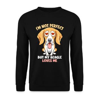 Dog saying Beagle design pour les amoureux des chiens - Sweat-shirt Unisexe - noir - Devant - Alina (178cm) & Michal (187cm)
