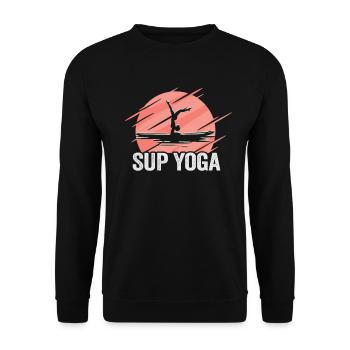 Sup Stand Up Paddle Design Sup Board Paddeln - Unisex Sweatshirt - black - Front - Alina (178cm) & Michal (187cm)
