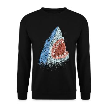 Great White Sharks Shark Lovers - Unisex Sweatshirt - black - Front - Alina (178cm) & Michal (187cm)