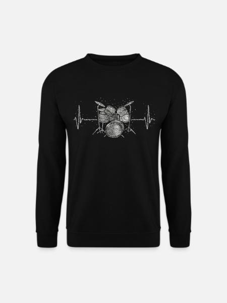 Schlagzeug Herzschlag Schlagzeuger Snare - Unisex Pullover - Schwarz