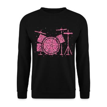 Schlagzeugerin Drummer Queen Schlagzeug - Unisex Pullover - Schwarz - Vorne - Alina (178cm) & Michal (187cm)