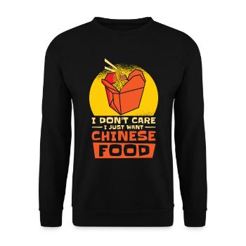 Asian Food Chinese Food Fan Noodle Foodie - Unisex Sweatshirt - black - Front - Alina (178cm) & Michal (187cm)