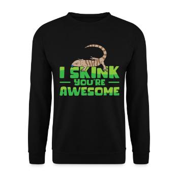 Herpetology Skink Lizard Wildlife Reptile - Unisex Sweatshirt - black - Front - Alina (178cm) & Michal (187cm)