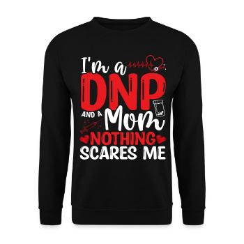 DNP Médecin Fête des mères DNP Infirmière Maman Allaitement - Sweat-shirt Unisexe - noir - Devant - Alina (178cm) & Michal (187cm)