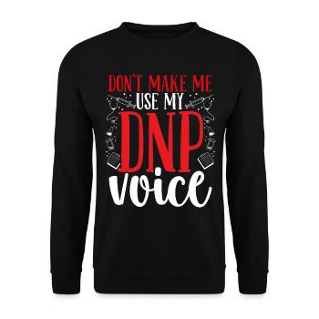 DNP Doctor DNP Voice DNP Nursing Graduation - Unisex Sweatshirt - black - Front - Alina (178cm) & Michal (187cm)