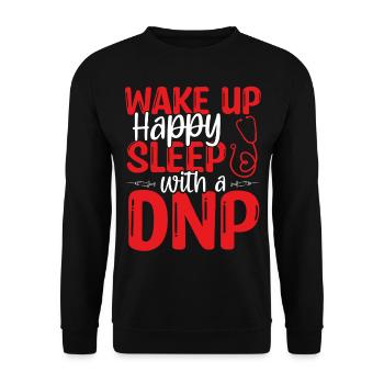 Funny DNP Doctor DNP Nurse Nursing DNP Degree - Unisex Sweatshirt - black - Front - Alina (178cm) & Michal (187cm)
