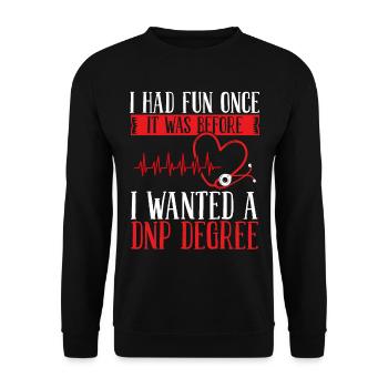 DNP Nurse DNP Doctor Essentials DNP Degree - Unisex Sweatshirt - black - Front - Alina (178cm) & Michal (187cm)