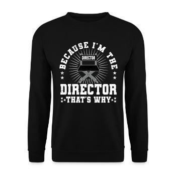 Réalisateur Cinéaste Long métrage - Sweat-shirt Unisexe - noir - Devant - Alina (178cm) & Michal (187cm)