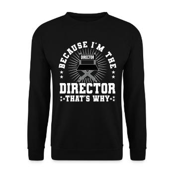 Réalisateur Cinéaste Long métrage - Sweat-shirt Unisexe - noir - Devant - Alina (178cm) & Michal (187cm)