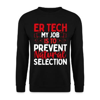 Emergency Room Nurse ER Technician ER Nurse - Unisex Sweatshirt - black - Front - Alina (178cm) & Michal (187cm)