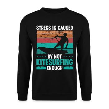 Kitesurf Vintage Kitesurf Rétro Kitesurf - Sweat-shirt Unisexe - noir - Devant - Alina (178cm) & Michal (187cm)