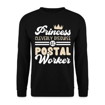 Princess cleverly disguises herself as a postman - Unisex Sweatshirt - black - Front - Alina (178cm) & Michal (187cm)