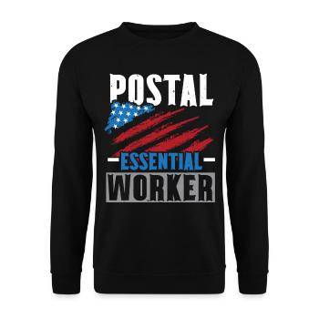 I am a postal clerk Postman Postman Beru - Unisex Sweatshirt - black - Front - Alina (178cm) & Michal (187cm)