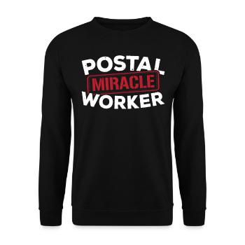 Post Miracle Worker Postman Postman Job - Unisex Sweatshirt - black - Front - Alina (178cm) & Michal (187cm)
