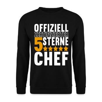 Abteilungsleiter Chef - Unisex Pullover - Schwarz - Vorne - Alina (178cm) & Michal (187cm)