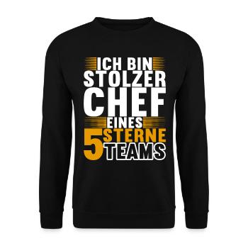 Abteilungsleiter Chef - Unisex Pullover - Schwarz - Vorne - Alina (178cm) & Michal (187cm)