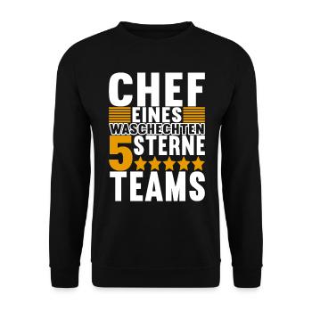 Abteilungsleiter Chef - Unisex Pullover - Schwarz - Vorne - Alina (178cm) & Michal (187cm)