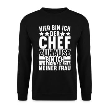 Abteilungsleiter Chef - Unisex Pullover - Schwarz - Vorne - Alina (178cm) & Michal (187cm)