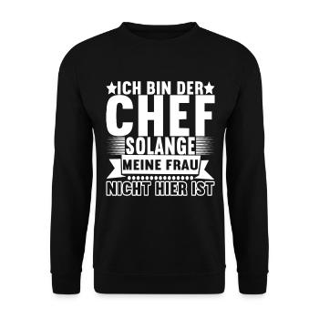 Abteilungsleiter Chef - Unisex Pullover - Schwarz - Vorne - Alina (178cm) & Michal (187cm)