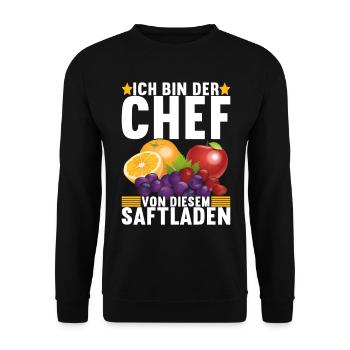 Abteilungsleiter Chef - Unisex Pullover - Schwarz - Vorne - Alina (178cm) & Michal (187cm)