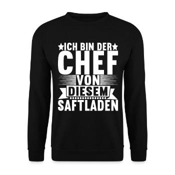 Abteilungsleiter Chef - Unisex Pullover - Schwarz - Vorne - Alina (178cm) & Michal (187cm)