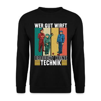 Boule Petanque - Unisex Pullover - Schwarz - Vorne - Alina (178cm) & Michal (187cm)