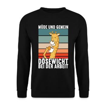 Lustige Sprüche Witzige Sprüche - Unisex Pullover - Schwarz - Vorne - Alina (178cm) & Michal (187cm)