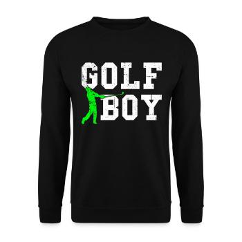 golf boy - Unisex Pullover - Schwarz - Vorne - Alina (178cm) & Michal (187cm)