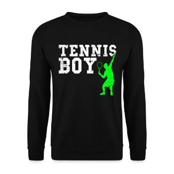 Tennis boy - Unisex Pullover - Schwarz - Vorne - Alina (178cm) & Michal (187cm)