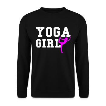 Fille de yoga - Sweat-shirt Unisexe - noir - Devant - Alina (178cm) & Michal (187cm)