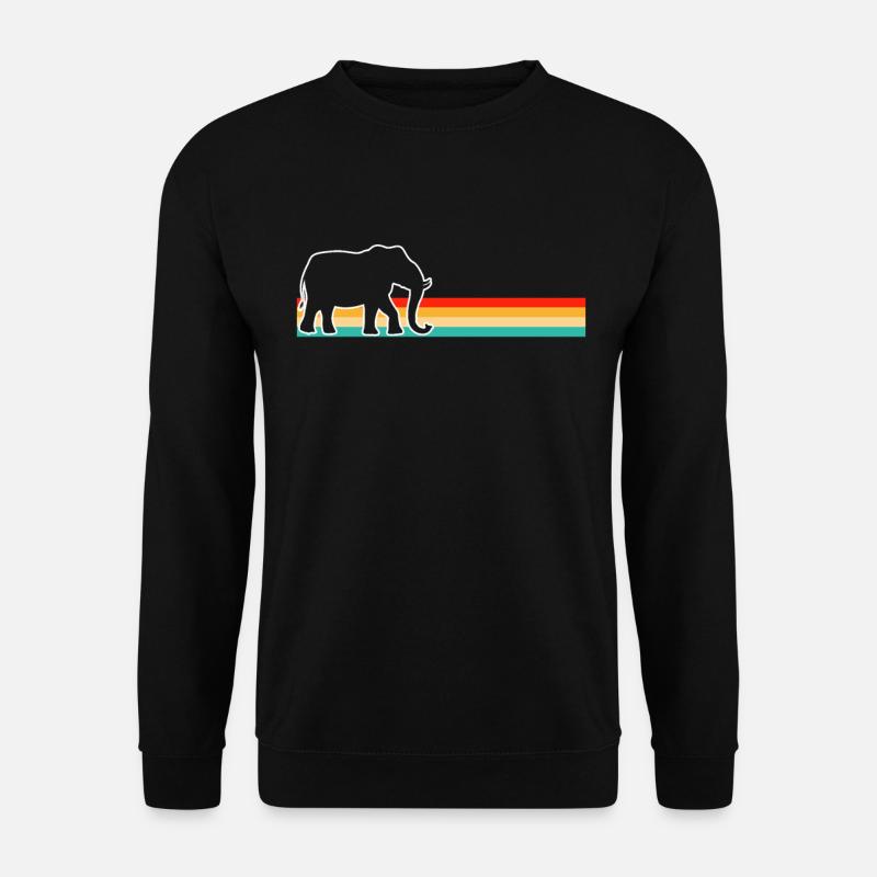 Elephant Retro - Unisex Sweatshirt - black