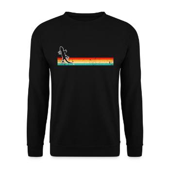 Lézard Rétro - Sweat-shirt Unisexe - noir - Devant - Alina (178cm) & Michal (187cm)