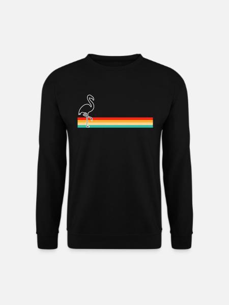 Flamingo Retro - Unisex Sweatshirt - black
