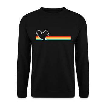 Squirrel Retro - Unisex Sweatshirt - black - Front - Alina (178cm) & Michal (187cm)