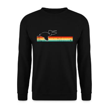 Pelikan Rétro - Sweat-shirt Unisexe - noir - Devant - Alina (178cm) & Michal (187cm)