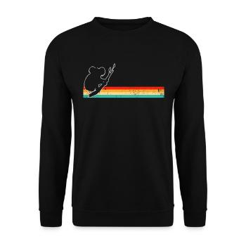 Koala Retro - Unisex Sweatshirt - black - Front - Alina (178cm) & Michal (187cm)
