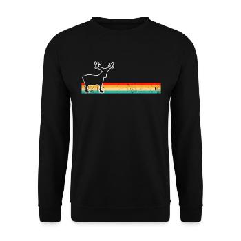 Moose Rétro - Sweat-shirt Unisexe - noir - Devant - Alina (178cm) & Michal (187cm)