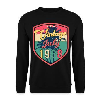 Retro 1968 Im Juli - Unisex Pullover - Schwarz - Vorne - Alina (178cm) & Michal (187cm)