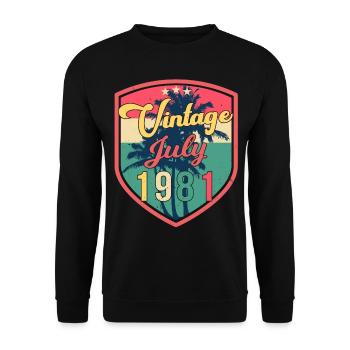 Légendaire juillet 1981 - Sweat-shirt Unisexe - noir - Devant - Alina (178cm) & Michal (187cm)