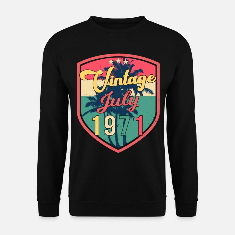 Retro 1971 July - Unisex Sweatshirt - black