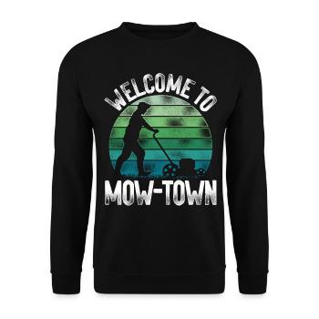 Lawn Mower Mowing Dad Father - Unisex Pullover - Schwarz - Vorne - Alina (178cm) & Michal (187cm)
