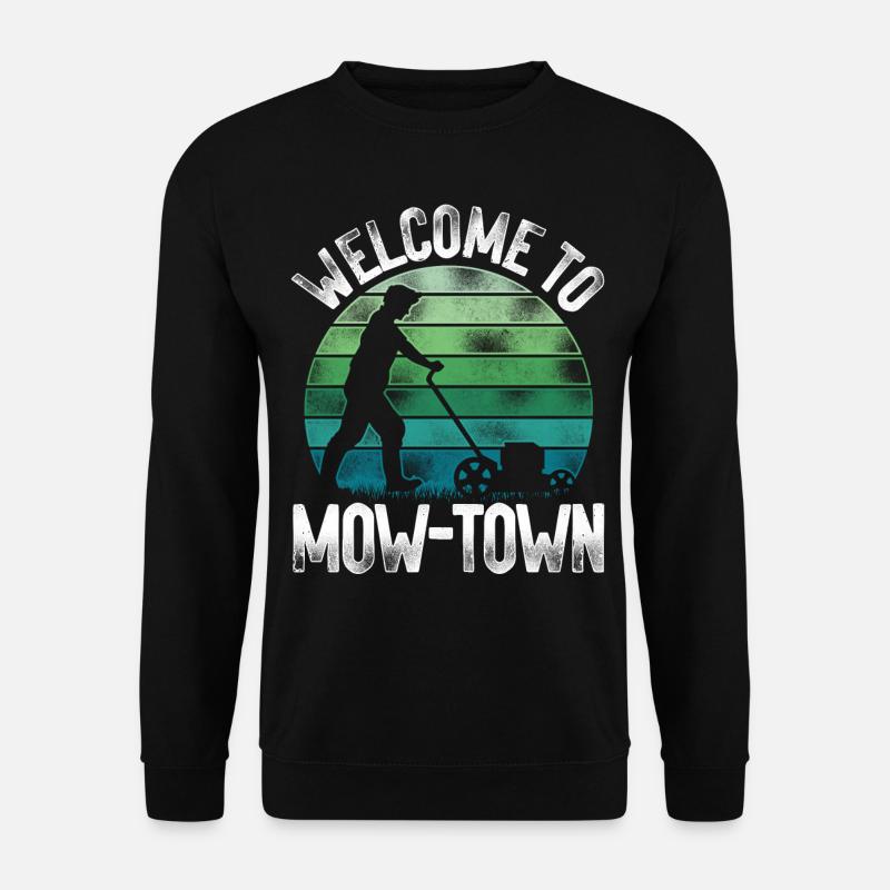 Lawn Mower Mowing Dad Father - Unisex Pullover - Schwarz