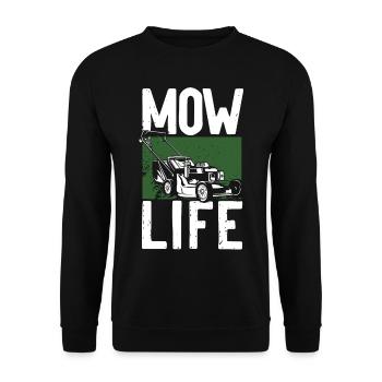 Lawn Mower Mowing Dad Father - Unisex Pullover - Schwarz - Vorne - Alina (178cm) & Michal (187cm)