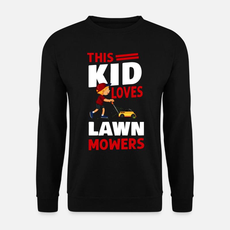 Lawn Mower Mowing Dad Father - Unisex Pullover - Schwarz