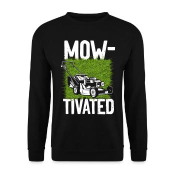 Lawn Mower Mowing Dad Father - Unisex Pullover - Schwarz - Vorne - Alina (178cm) & Michal (187cm)
